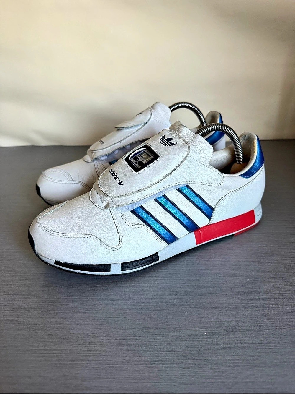 Vintage 2001 Adidas Micropacer 2 Sneakers White & Blue